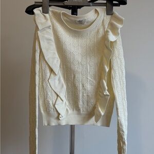 Wilfred Cream Textured Knit Top